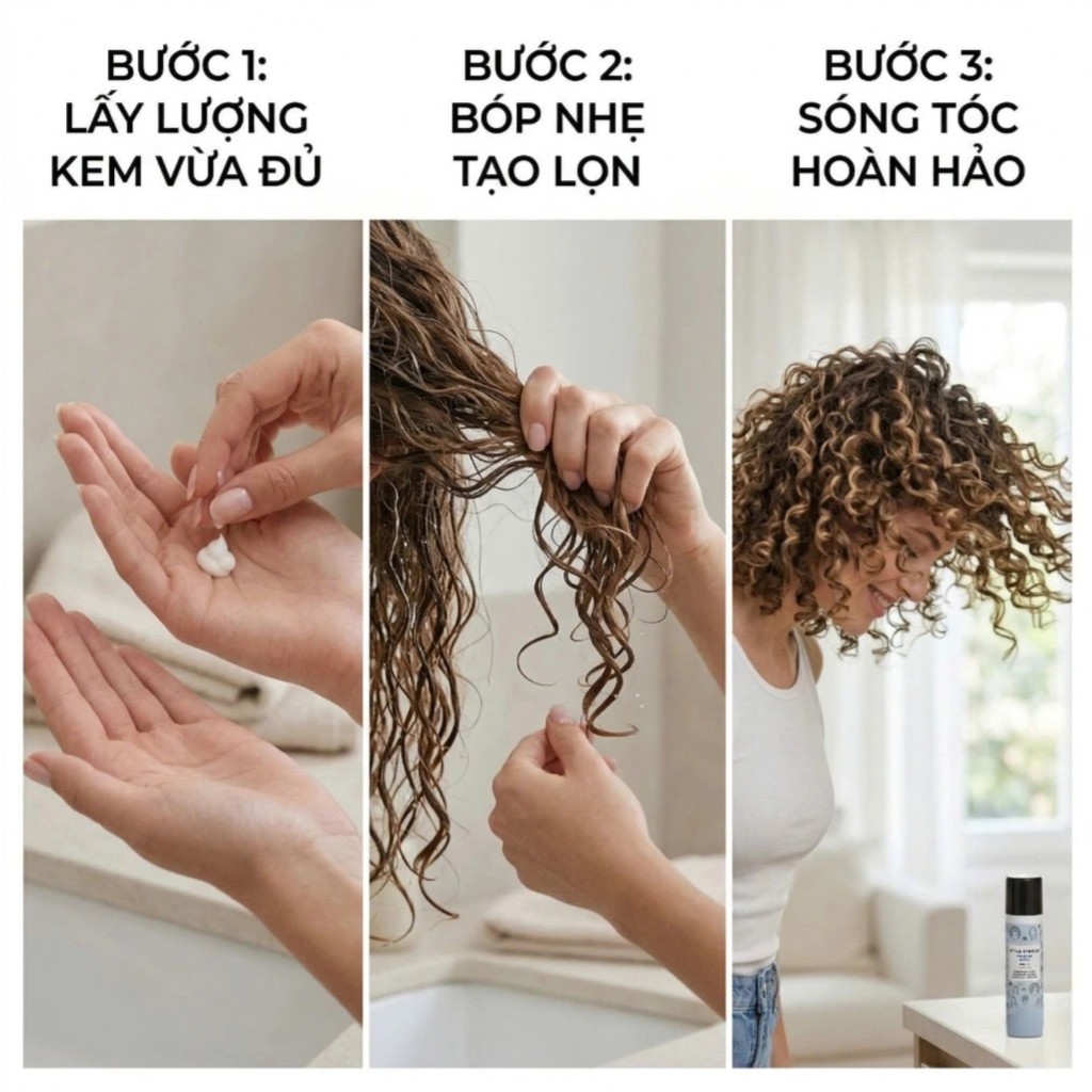 Cách dùng Kem Dưỡng Tóc Xoăn Alfaparf Milano Style Stories Twisted Curls 100ml